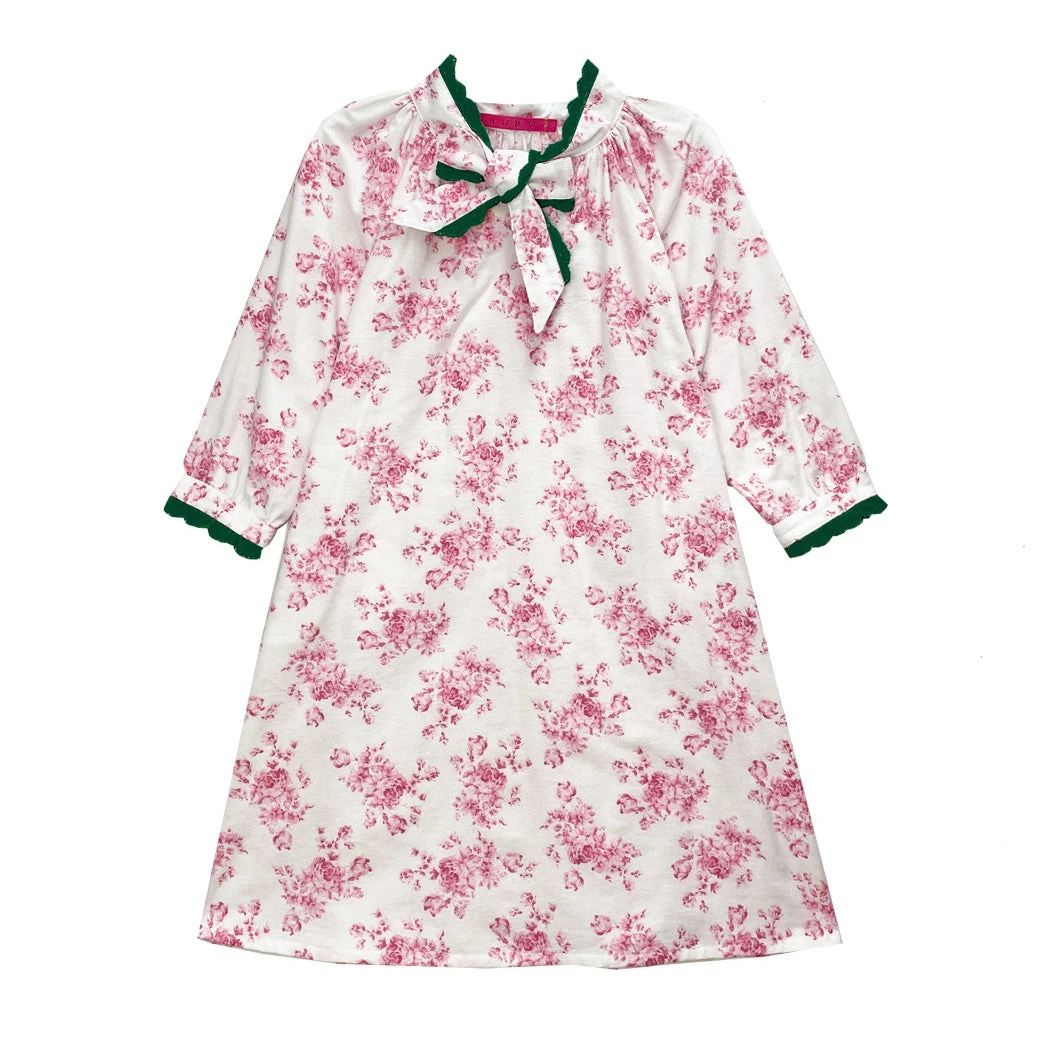 BURU Pink Label Val Mini Me Housecoat - Rose Flannel 10 BURU Pink Label Val Mini Me Housecoat - Rose Flannel