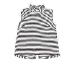 BURU White Label Sleeveless Mod Top - Black & White Knit Tops