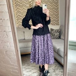 BURU White Label Tops Long Sleeve Mod Top - Black Fringe 25 BURU White Label Tops Long Sleeve Mod Top - Black Fringe