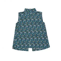 BURU White Label Sleeveless Mod Top - Black Micro Floral Tops 19 BURU White Label Sleeveless Mod Top - Black Micro Floral Tops