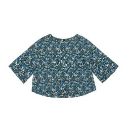 BURU White Label Clothing Boxy Mom Crop - Black Micro Floral