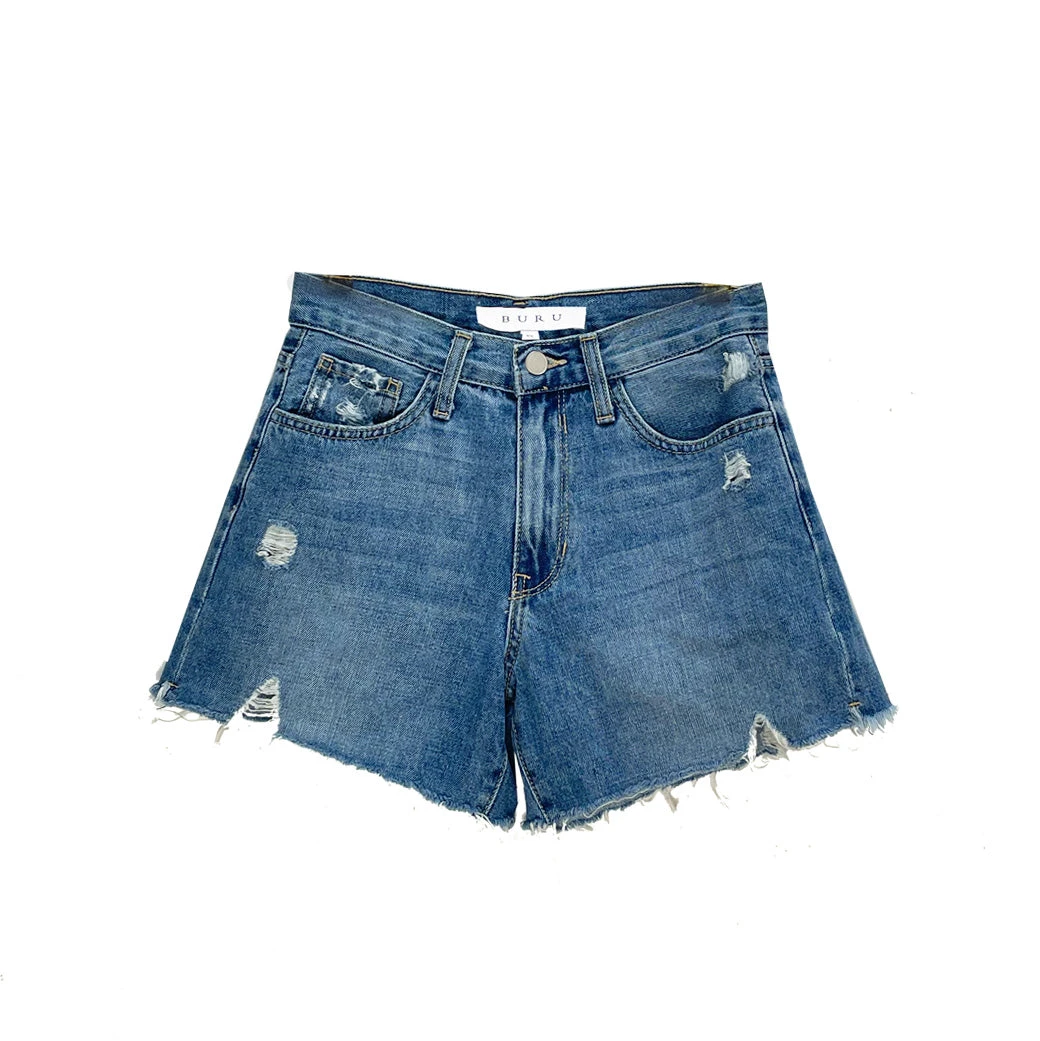 BURU White Label Mom Cut-Offs - Medium Wash Denim 8 BURU White Label Mom Cut-Offs - Medium Wash Denim