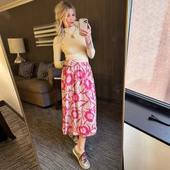 BURU Pink Label Clothing BURU X JUJU Everyday Skirt - Shades Of Pink Floral