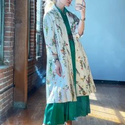 BURU Pink Label Clothing BURU X TSCS Puff Sleeve Shirtdress - Green Crepe