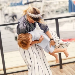 BURU Pink Label Bow Blouse - Navy & Silver Stripe- PRE-SALE Clothing 20 BURU Pink Label Bow Blouse - Navy & Silver Stripe- PRE-SALE Clothing