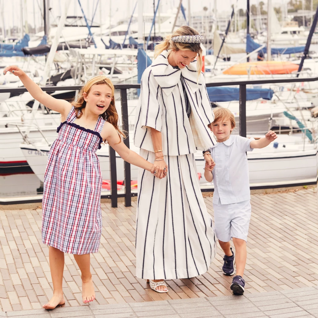 BURU Pink Label Bow Blouse - Navy & Silver Stripe- PRE-SALE Clothing 12 BURU Pink Label Bow Blouse - Navy & Silver Stripe- PRE-SALE Clothing