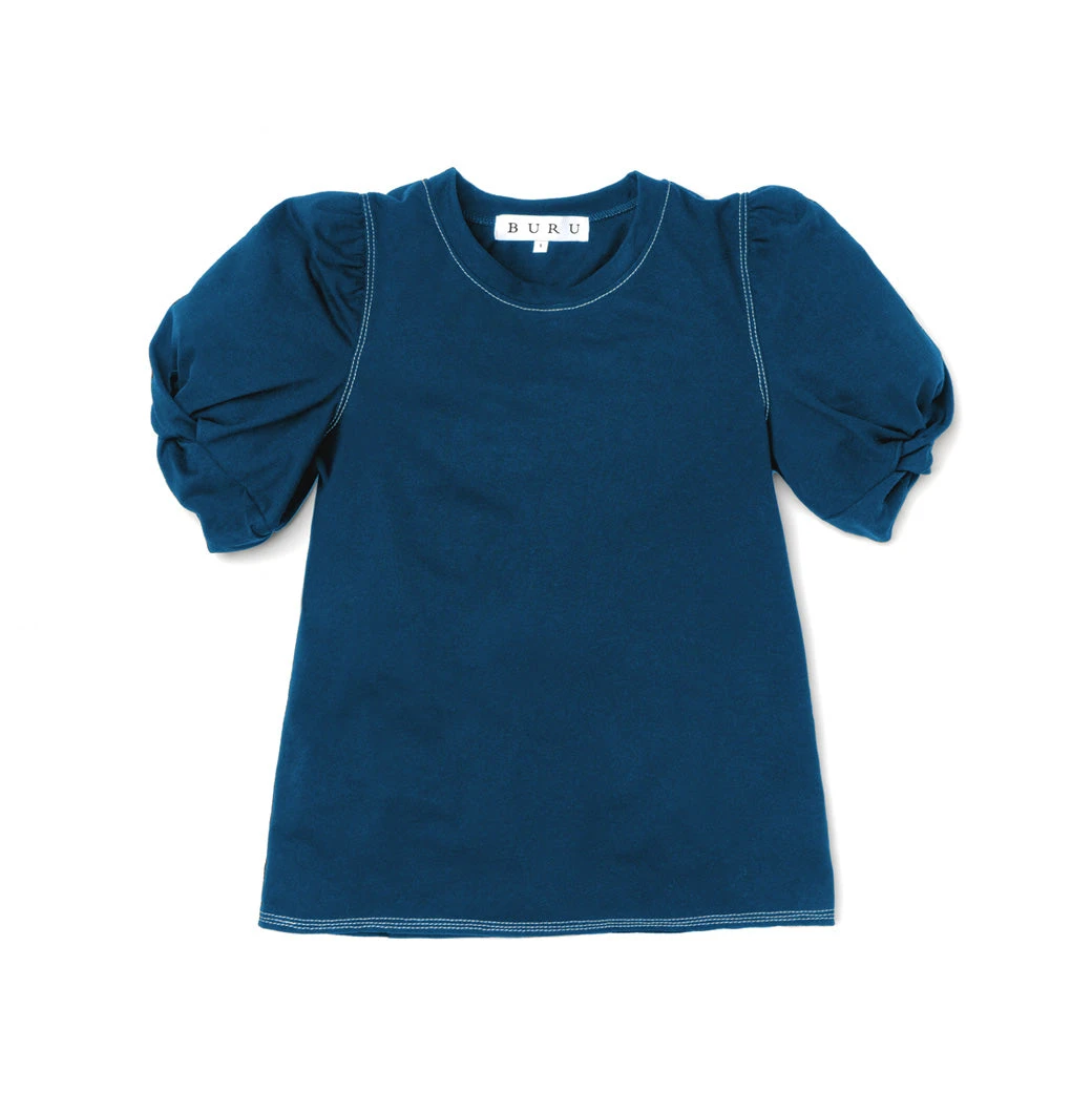 BURU White Label Tops Sivas Statement Tee - Navy With White Stitching 10 BURU White Label Tops Sivas Statement Tee - Navy With White Stitching