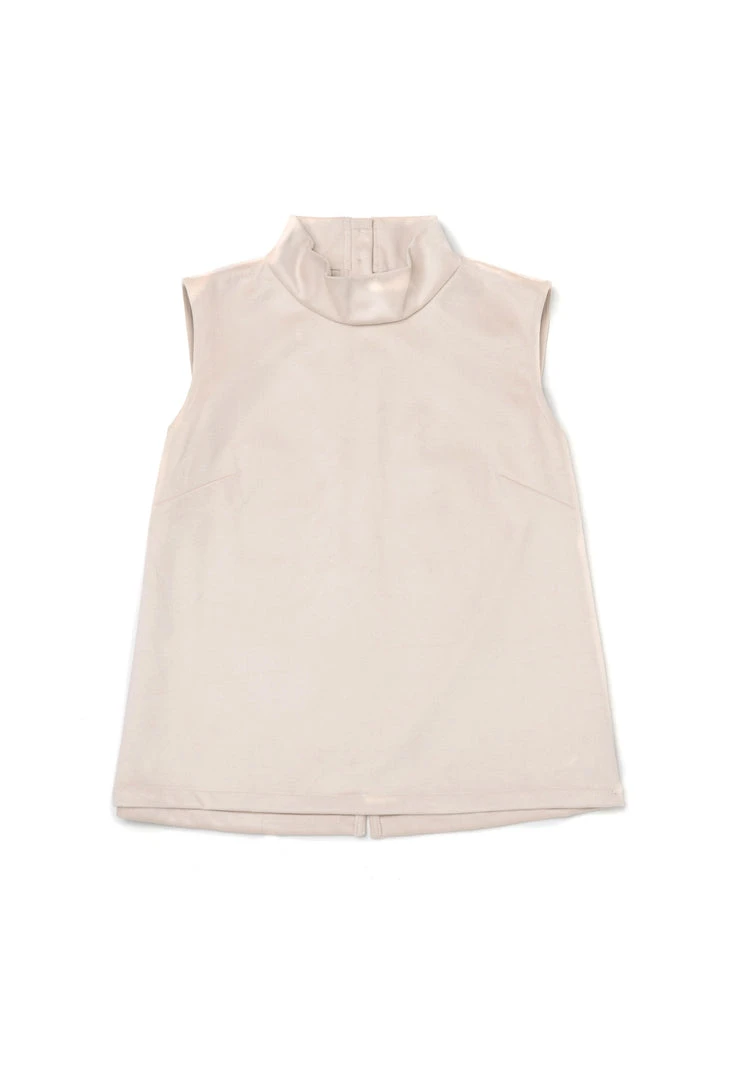 BURU White Label Clothing Sleeveless Mod Top - Oatmeal 3 BURU White Label Clothing Sleeveless Mod Top - Oatmeal