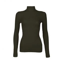 Niki Biki Long Sleeve Mock Turtleneck - Dark Olive