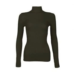 Niki Biki Long Sleeve Mock Turtleneck - Dark Olive