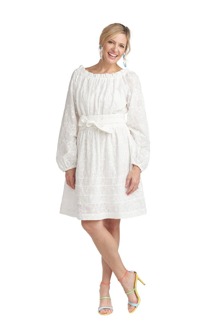 BURU White Label Clothing On & Off The Shoulder Mini Dress - White Star 6 BURU White Label Clothing On & Off The Shoulder Mini Dress - White Star