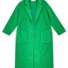 BURU White Label Open Car Coat - Green FauxMO Clothing 2 BURU White Label Open Car Coat - Green FauxMO Clothing