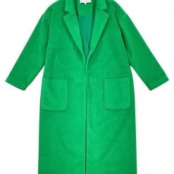 BURU White Label Open Car Coat - Green FauxMO Clothing