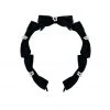 BURU Accessories Organza Bow & Pearl Headband - Black 2 BURU Accessories Organza Bow & Pearl Headband - Black