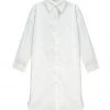 BURU White Label Clothing Oversized Shirtdress - White Poplin