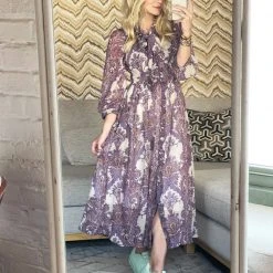 BURU White Label Sleeveless Shirtdress - Purple Paisley Clothing 15 BURU White Label Sleeveless Shirtdress - Purple Paisley Clothing