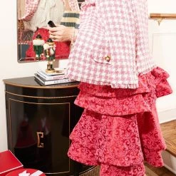 BURU Pink Label BURU X Val Boxy Blazer - Pink & Ivory Tweed Clothing