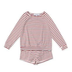 BURU White Label Tops Mama Sweat Set - Patriot Stripe - Final Sale