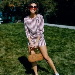 BURU White Label Tops Mama Sweat Set - Patriot Stripe - Final Sale