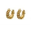 Buru Accessories Petite Fleur Hoops - Gold Pearl