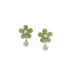 Buru Accessories Pearly Fleur Earrings - Mint 5 Buru Accessories Pearly Fleur Earrings - Mint