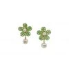 Buru Accessories Pearly Fleur Earrings - Mint