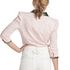 BURU White Label Clothing Peter Pan Tee - Blush Stripe