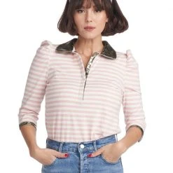 BURU White Label Clothing Peter Pan Tee - Blush Stripe