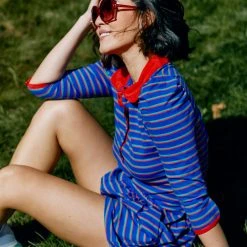 BURU White Label Bottoms Everyday Shorts - Blue Stripe