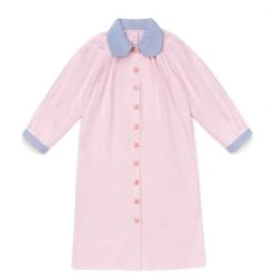 BURU Pink Label Peter Pan Collar Dress - Pink Oxford Cloth