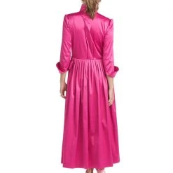 BURU Pink Label Long Sleeve Shirtdress - Pink Cotton Sateen