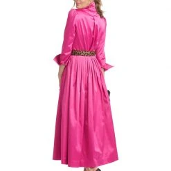 BURU Pink Label Long Sleeve Shirtdress - Pink Cotton Sateen