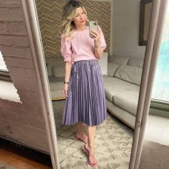 BURU Pink Label Balloon Sleeve Shirt - Blush