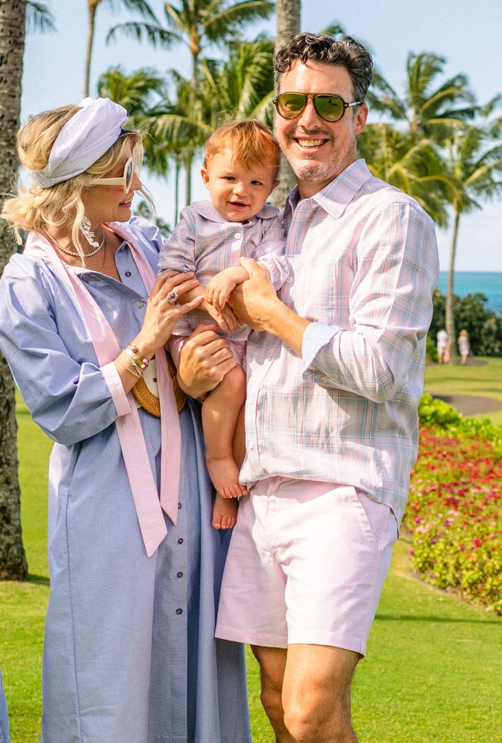 BURU Pink Label Dad Chevy Shorts - Pink Oxford Cloth Clothing 4 BURU Pink Label Dad Chevy Shorts - Pink Oxford Cloth Clothing