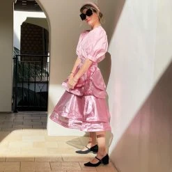 BURU Pink Label Balloon Sleeve Shirt - Blush