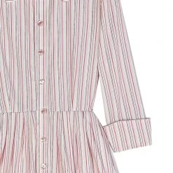 BURU Pink Label BURU X TSCS Long Sleeve Shirtdress- Pink Pinstripe