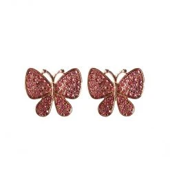 Buru Accessories Rhinestone Butterflies - Pink - Final Sale