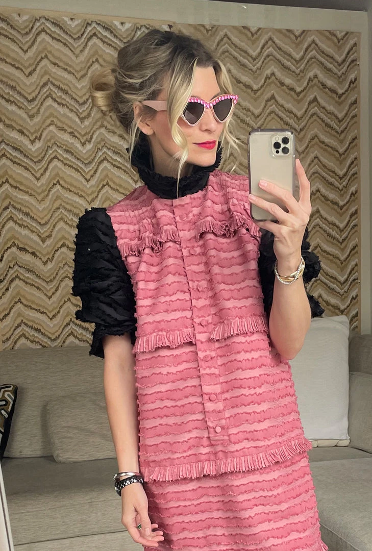 BURU Accessories Rhinestone Cat Eye Shades - Pink & Pink 4 BURU Accessories Rhinestone Cat Eye Shades - Pink & Pink