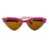BURU Accessories Rhinestone Cat Eye Shades - Pink & Pink