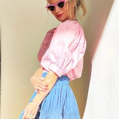 BURU Accessories Rhinestone Cat Eye Shades - Pink & Pink 10 BURU Accessories Rhinestone Cat Eye Shades - Pink & Pink