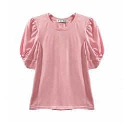 BURU White Label Tops Sivas Statement Tee - Pink