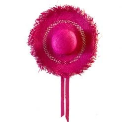 BURU Accessories Organic Raffia Hat - Hot Pink Swimwear
