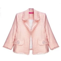 BURU Pink Label Clothing BURU X Mara Martin Boxy Blazer - Pink Tweed