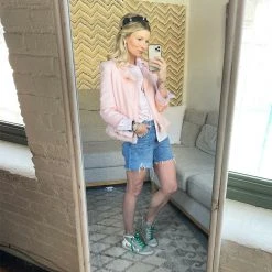 BURU Pink Label Clothing BURU X Mara Martin Boxy Blazer - Pink Tweed