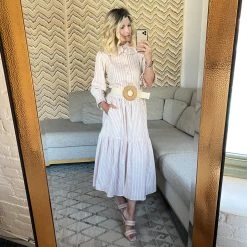 BURU Pink Label Reversible Tiered Skirt - Pink Pinstripe & Rose Jacquard Bottoms 19 BURU Pink Label Reversible Tiered Skirt - Pink Pinstripe & Rose Jacquard Bottoms