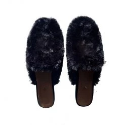 Shoes Smoking Mules - Black - Final Sale