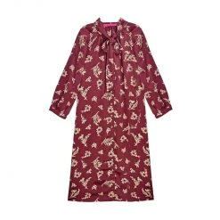 BURU Pink Label Black Friday Bow Housecoat - Plum Floral 9 BURU Pink Label Black Friday Bow Housecoat - Plum Floral