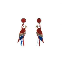 Buru Accessories Polly Want A Parrot Earrings - Rainbow - Final Sale
