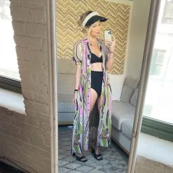 BURU Pink Label BURU X Mara Martin Puff Sleeve Shirtdress Midi - Miami Floral - PRE-SALE