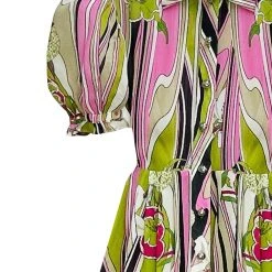 BURU Pink Label BURU X Mara Martin Puff Sleeve Shirtdress Midi - Miami Floral - PRE-SALE